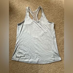 Athleta Sky Blue Mesh Back Tank Top Size Medium Athleisure Workout Top